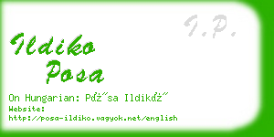 ildiko posa business card